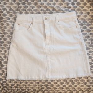 White Jean Skirt